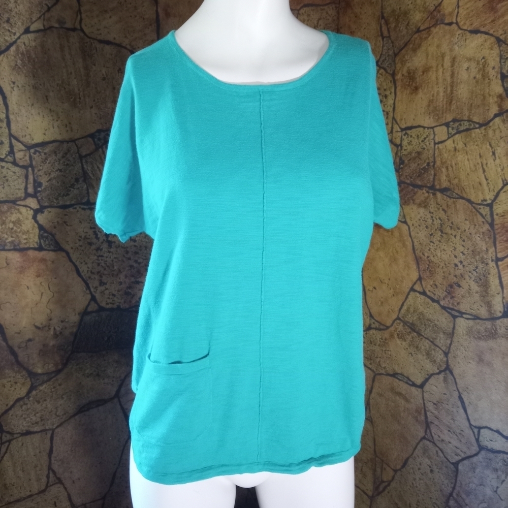 Teal Women's Manstead Top 100% Cotton